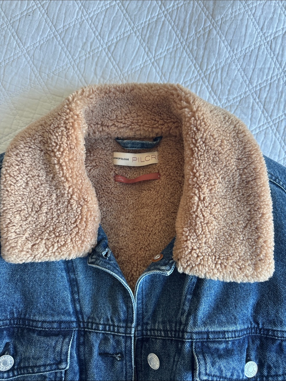 Anthropologie Pilcro women’s sherpa denim jacket - Picture 2 of 5